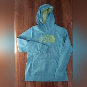 The North face Blue And Lime Green Hoodie Size Small